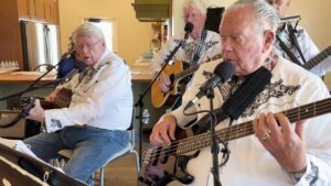 The Bar None Wranglers, a band of retirees in St. George, Utah, performing
